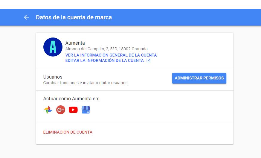 ajustes de Google Plus